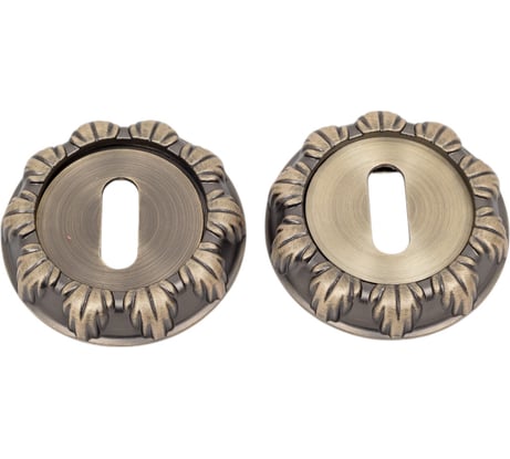 Квадратная накладка под сувальдный ключ Ренц бронза античная мат. INOB 10 MAB