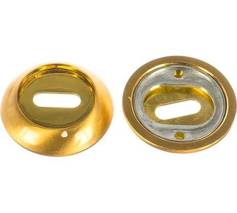 Накладка под сувальдный ключ Ренц латунь мат - латунь блест. INOB 08 SG/GP