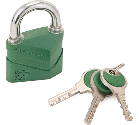 Навесной замок Авангард ВС2Д-50 ДИСКО зеленый d8 мм 2 754