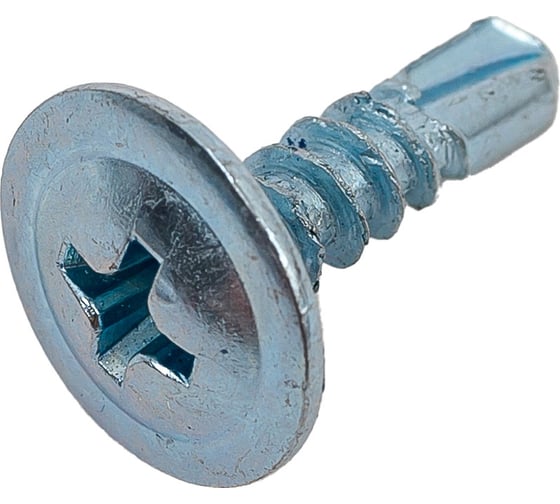 Саморез STEELREX полусфера с прессшайбой, сверло, цинк, 4,2x13 мм, 200 шт. 0115042013B500020064