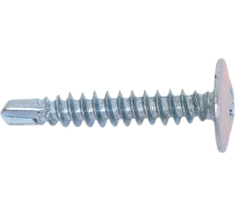 Саморез STEELREX полусфера с прессшайбой, сверло, цинк, 4,2x25 мм, 200 шт. 0115042025B400020032