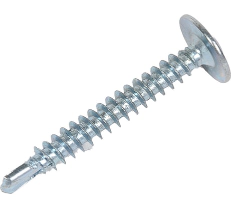 Саморез STEELREX полусфера с прессшайбой, сверло, цинк, 4,2x32 мм, 150 шт. 0115042032B400015032