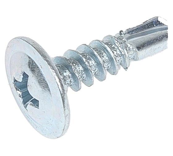 Саморез STEELREX полусфера с прессшайбой, сверло, цинк, 4,2x16 мм, 200 шт. 0115042016B500020064