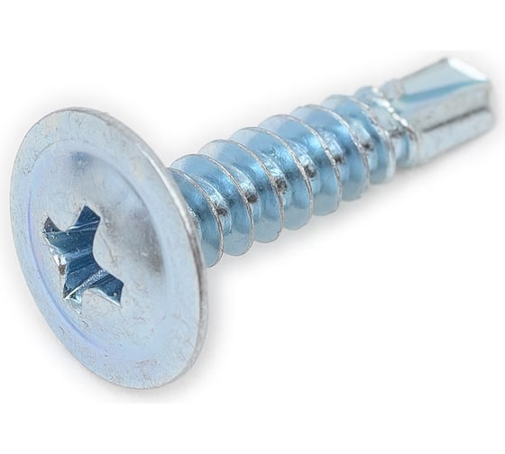 Саморез STEELREX полусфера с прессшайбой, сверло, цинк, 4,2x19 мм, 300 шт. 0115042019B400030032