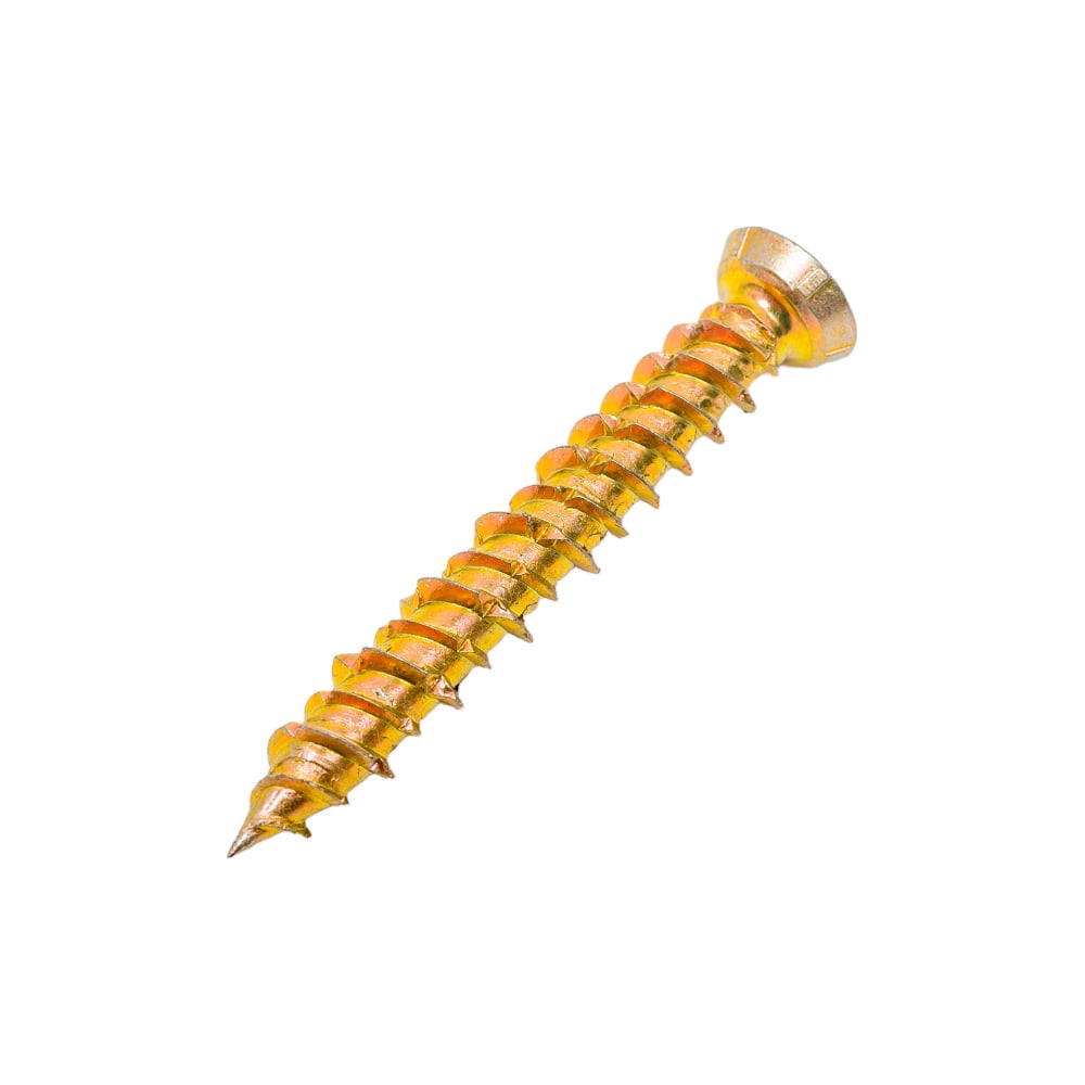 Шуруп по бетону STEELREX шлиц Torx, жёлтый цинк, 7,5x52 мм, 40 шт ...