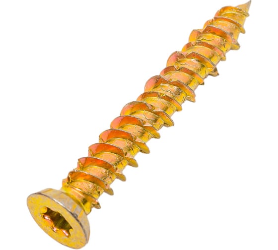 Шуруп по бетону STEELREX шлиц Torx, жёлтый цинк, 7,5x52 мм, 40 шт. 0137075052B400004032