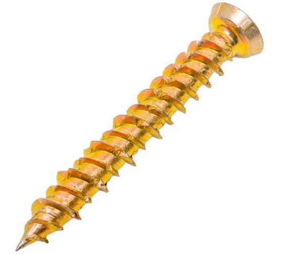 Шуруп по бетону STEELREX шлиц Torx, жёлтый цинк, 7,5x52 мм, 40 шт. 0137075052B400004032