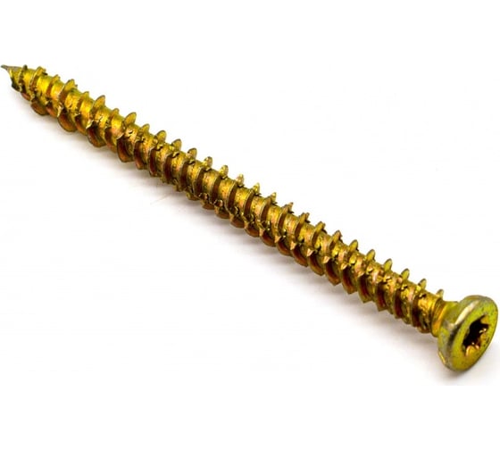 Шуруп по бетону STEELREX шлиц Torx, жёлтый цинк, 7,5x72 мм, 40 шт. 0137075072B400004032 1