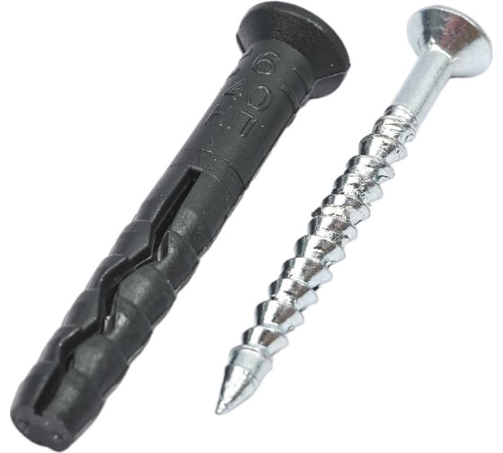 Дюбель-гвоздь STEELREX потайной бортик, 6x40 мм, 50 шт. 0405006040B400005032