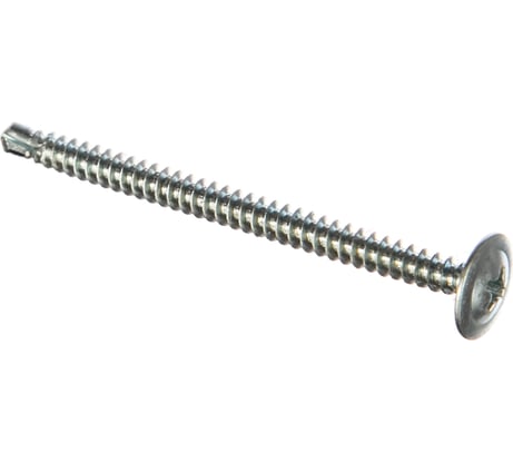 Оцинкованный саморез по металлу с прессшайбой КрепСтройГрупп 4,2х57 сверло, 125 шт. 145346