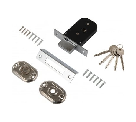 Врезной замок под крестовый ключ PALIDORE (5 ключей) l04-45 pc (хром блестящий) 98761296