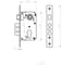 Врезной замок под евроцилиндр PALIDORE l06 ac (медь) 98761299 5