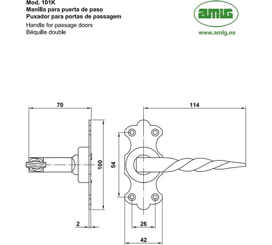 Фалевая ручка Amig R 101К NGM 12631 101K