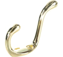 Мебельный крючок JET 586 двухрожковый, алюминий, золото CQ586A.002GP99