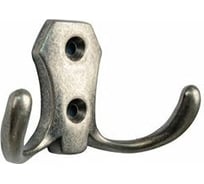 Мебельный крючок JET 585 двухрожковый, ант. серебро CQ585Z.002SA99
