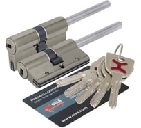 Цилиндровый механизм под вертушку CISA дл. шток AP4S 0P3S7-07.12 60 мм/25+10+25, НИКЕЛЬ 38411