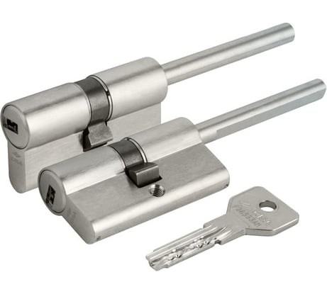 Цилиндровый механизм под вертушку CISA дл. шток ASIX OE307-07.12 60 мм/25+10+25, НИКЕЛЬ 23909