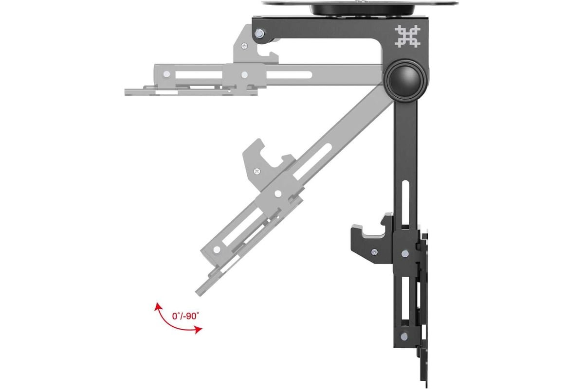 Кронштейн UNITEKI потолочный, подполочный, наклонно поворотный,  телескопический, складной, быстросъемный lcd3110cb для телевизора или  монитора диагональ 17-32 дюймов 22027 - выгодная цена, отзывы,  характеристики, фото - купить в Москве и РФ