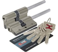 Цилиндровый механизм под вертушку CISA дл. шток AP4S 0P3S7-90.12 80 мм/45+10+25, НИКЕЛЬ 38311