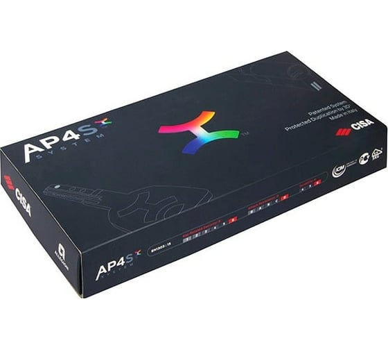 Цилиндровый механизм под вертушку CISA дл. шток AP4S 0P3S7-90.12 80 мм/45+10+25, НИКЕЛЬ 38311