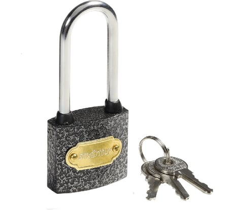 Навесной замок Smartbuy корпус 32х30 мм, удлиненная дужка d5 мм, 3 ключа SBT-LK-3230L