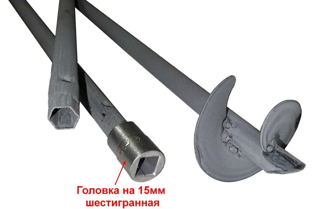 Винтовая трубчатая мини-свая Аншнек 0,75 м, шнек 60 мм P75kr60 ...