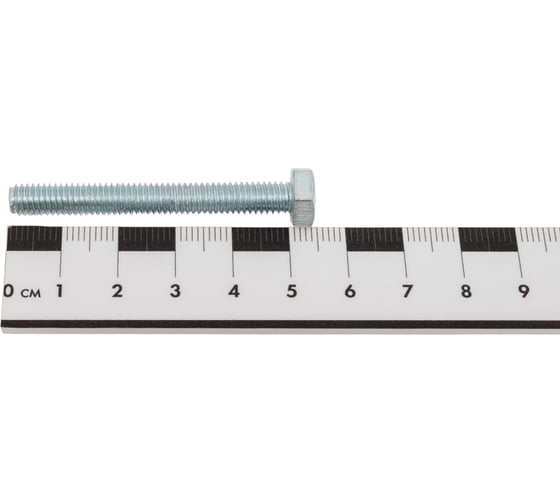 Болт STEELREX DIN 933, класс прочности 5,8, цинк, М6x50 мм, 50 шт. 0211006050B400005032