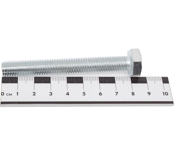 Болт STEELREX DIN 933, класс прочности 5,8, цинк, М10x80 мм, 20 шт. 0211010080B300002016