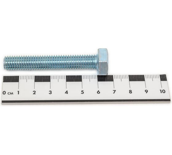 Болт STEELREX DIN 933, класс прочности 5,8, цинк, М10x60 мм, 15 шт. 0211010060B400001532