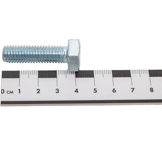 Болт STEELREX DIN 933, класс прочности 5,8, цинк, М10x35 мм, 25 шт. 0211010035B400002532