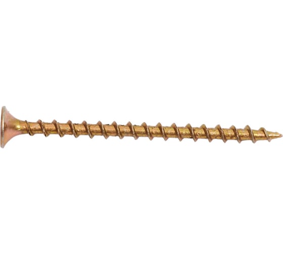 Саморез для ГКЛ STEELREX крупная резьба, жёлтый цинк, 3,5x55 мм, 100 шт. 0105035055B400010032