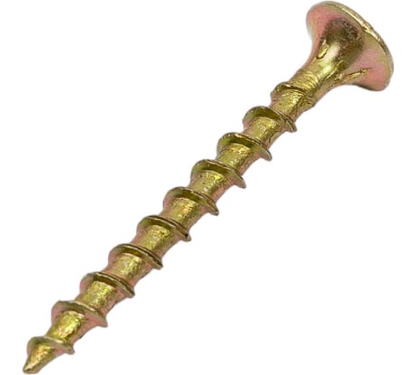 Саморез для ГКЛ STEELREX крупная резьба, жёлтый цинк, 3,5x35 мм, 250 шт. 0105035035B400025032