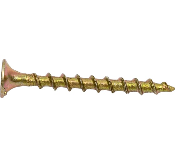 Саморез для ГКЛ STEELREX крупная резьба, жёлтый цинк, 3,5x35 мм, 250 шт. 0105035035B400025032