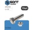 Болт STEELREX DIN 933, класс прочности 5,8, цинк, М12x100 мм, 10 шт. 0211012100B300001016 3