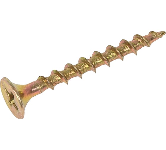 Саморез для ГКЛ STEELREX крупная резьба, жёлтый цинк, 3,5x32 мм, 250 шт. 0105035032B400025032