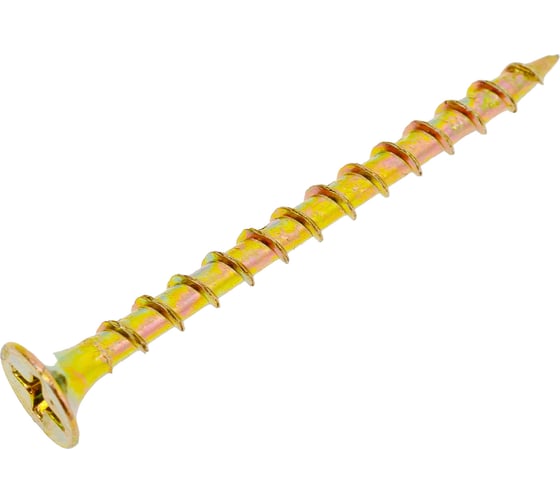 Саморез для ГКЛ STEELREX крупная резьба, жёлтый цинк, 3,5x45 мм, 150 шт. 0105035045B400015032