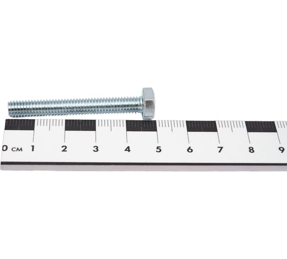 Болт STEELREX DIN 933, класс прочности 5,8, цинк, М6x45 мм, 60 шт. 0211006045B400006032