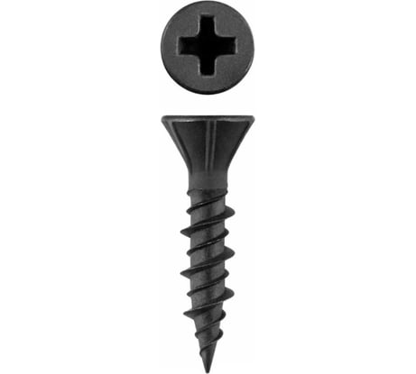 Саморез для ГВЛ STEELREX двухзаходная резьба, оксид, 3,9x19 мм, 250 шт. 0107039019B500025064