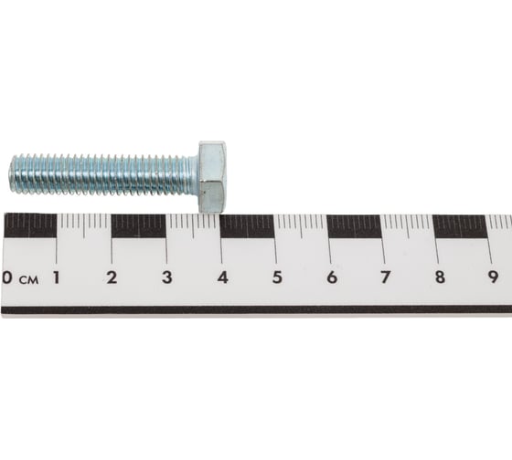 Болт STEELREX DIN 933, класс прочности 5,8, цинк, М8x35 мм, 45 шт. 0211008035B400004532