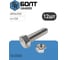 Болт STEELREX DIN 933, класс прочности 5,8, цинк, М10x100 мм, 12 шт. 0211010100B300001216 3