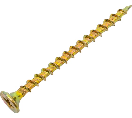 Саморез для ГКЛ STEELREX крупная резьба, жёлтый цинк, 3,5x51 мм, 100 шт. 0105035051B400010032