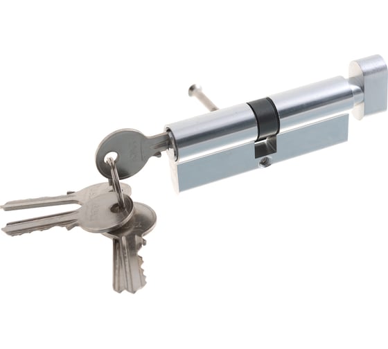 Цилиндровый механизм с вертушкой AJAX AX102/80 mm 35+10+35 CP хром 5 кл. 39849