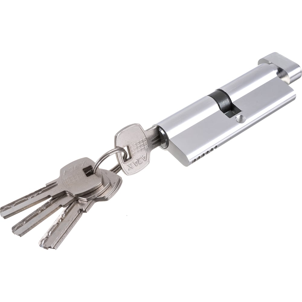 Цилиндровый механизм с вертушкой AJAX AX202/90 mm 40+10+40 CP хром 5 кл ...
