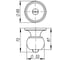Ручка защелка AJAX 6082 CP-B фик. хром 39525 2