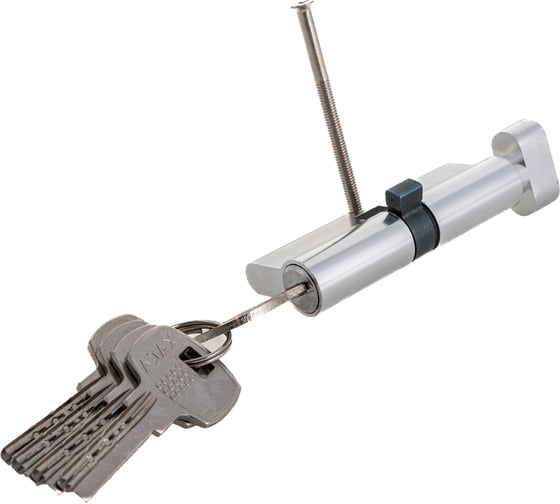 Цилиндровый механизм с вертушкой AJAX AX202/80 mm 35+10+35 CP хром 5 кл. 39877
