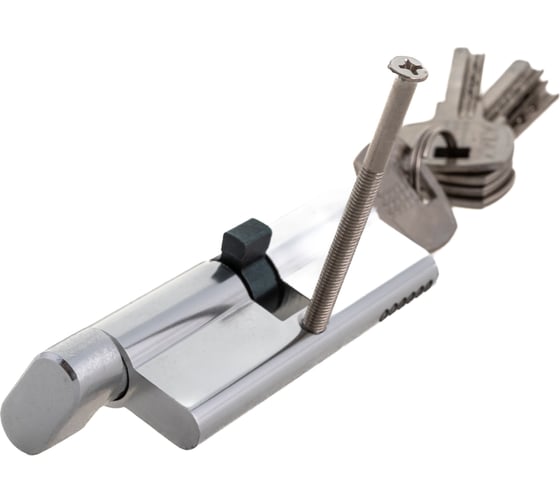 Цилиндровый механизм с вертушкой AJAX AX202/80 mm 35+10+35 CP хром 5 кл. 39877