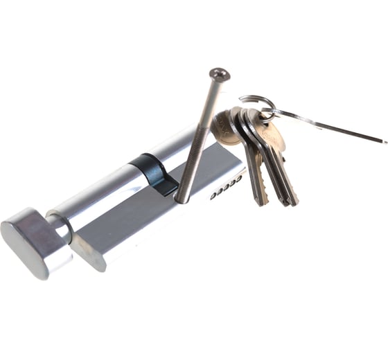Цилиндровый механизм с вертушкой AJAX AX102/80 mm 30+10+40 CP хром 5 кл. 39847