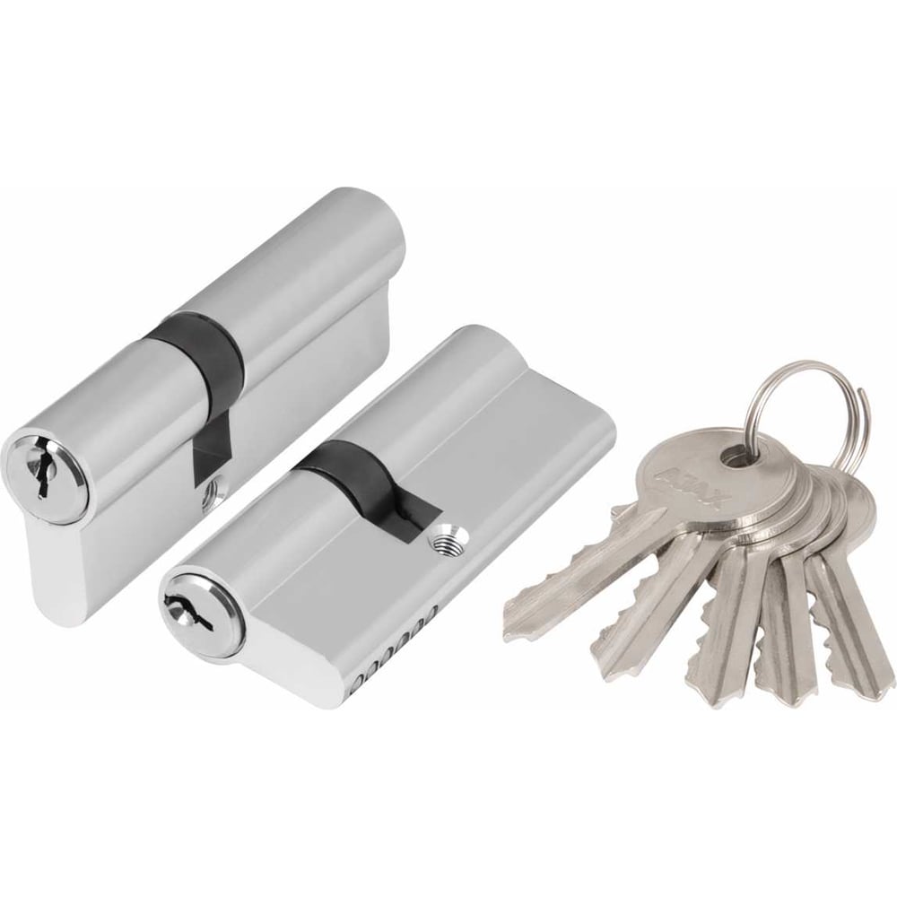 Цилиндровый механизм AJAX AX100/60 mm 25+10+25 CP хром 5 кл