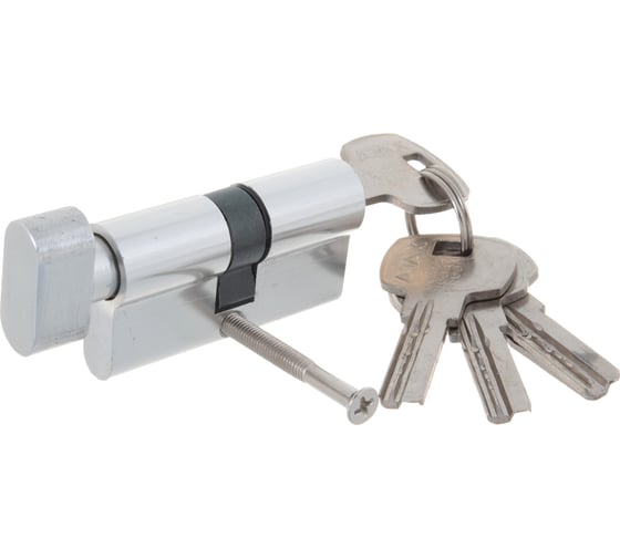 Цилиндровый механизм с вертушкой AJAX AX202/60 mm 25+10+25 CP хром 5 кл. 39867