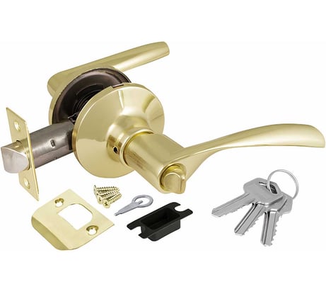 Ручка защелка AJAX 6010 PB-E кл./фик. золото 39515